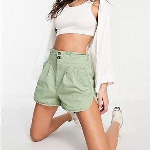 Free People Pleated Short Pull-On Shorts